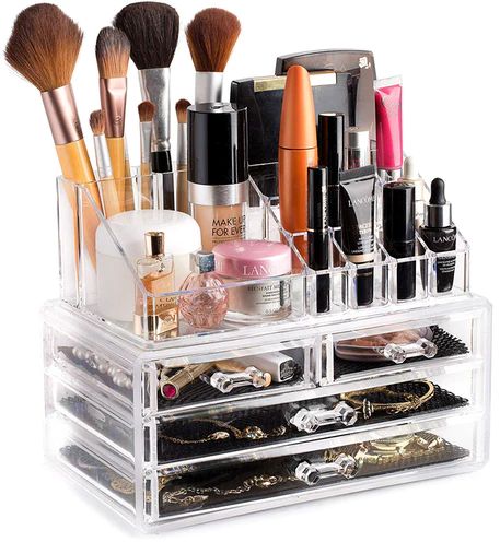 Acrylic Makeup Organizers with 2 Drawers