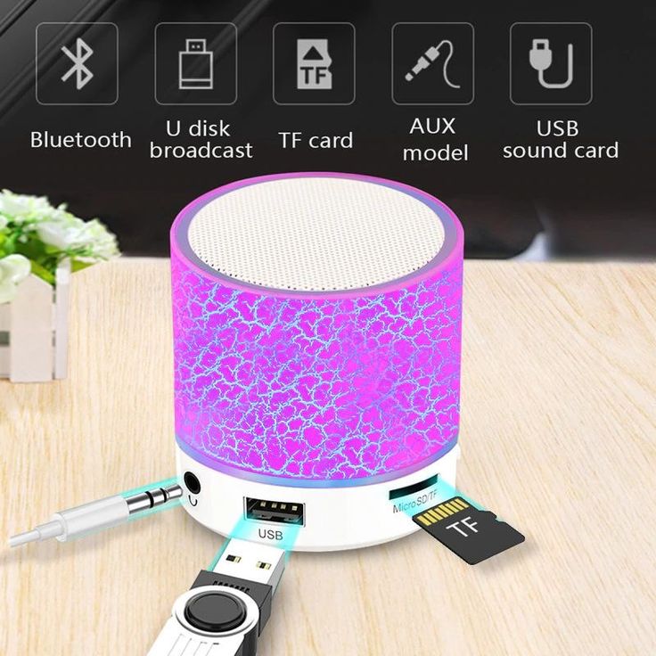 Mini Portable| Rechargeable Speaker with Mutli-color Light.